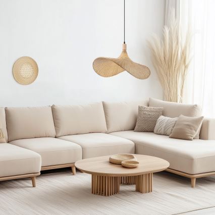 Immax 08290L - Κρεμαστό φωτιστικό οροφής SOMBRERO 1xE27/40W/230V διάμετρος 80 cm rattan