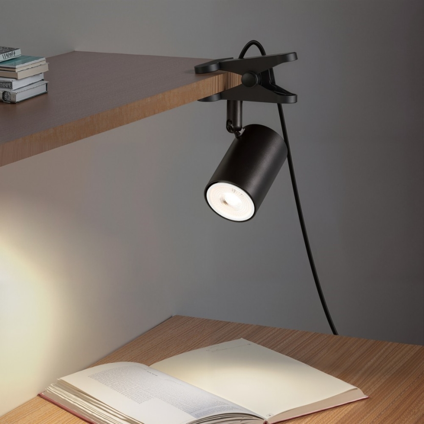 Λάμπα με κλιπ PUNTO 1xGU10/9W/230V μαύρη