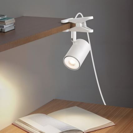 Φωτιστικό με σφιγκτήρα PUNTO 1xGU10/9W/230V λευκό