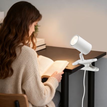 Φωτιστικό με σφιγκτήρα PUNTO 1xGU10/9W/230V λευκό