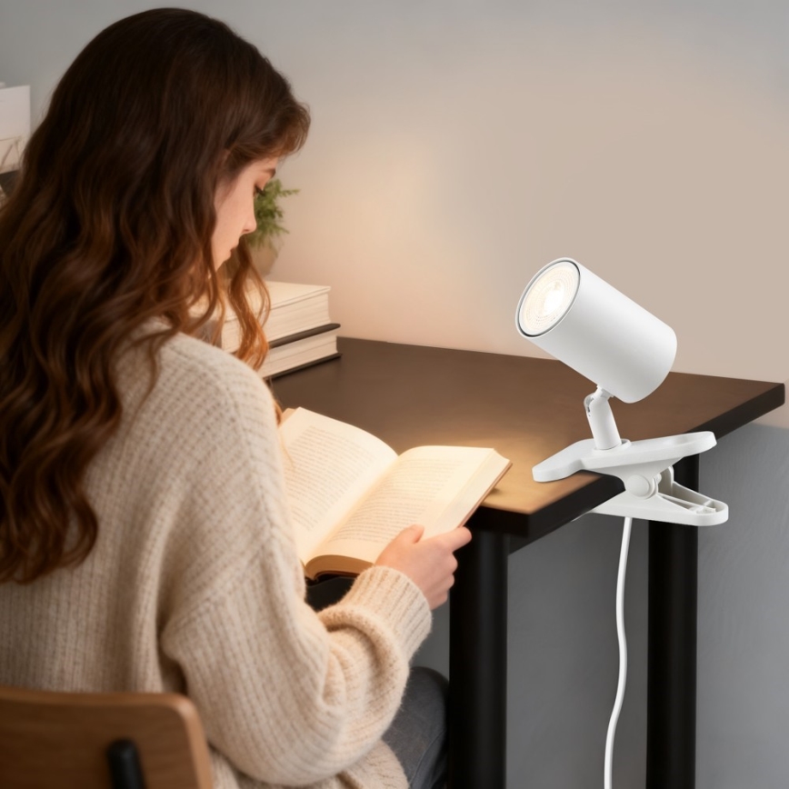 Φωτιστικό με σφιγκτήρα PUNTO 1xGU10/9W/230V λευκό
