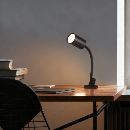 Ευέλικτο φωτιστικό με κλιπ PUNTO 1xGU10/9W/230V μαύρο