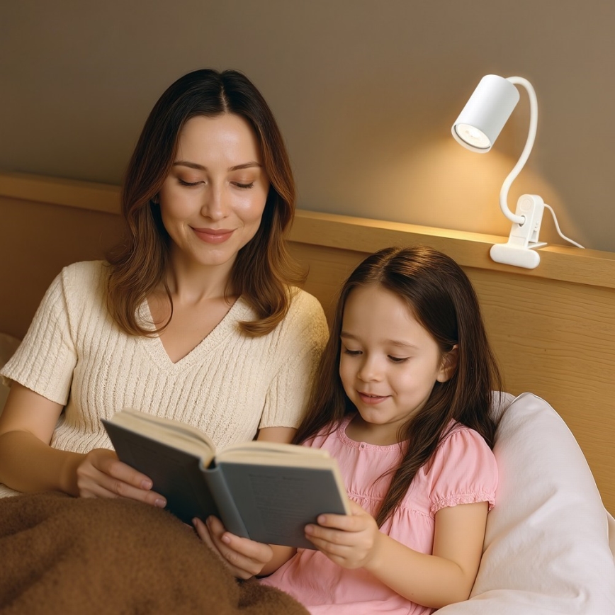 Ευέλικτο φωτιστικό με κλιπ PUNTO 1xGU10/9W/230V λευκό