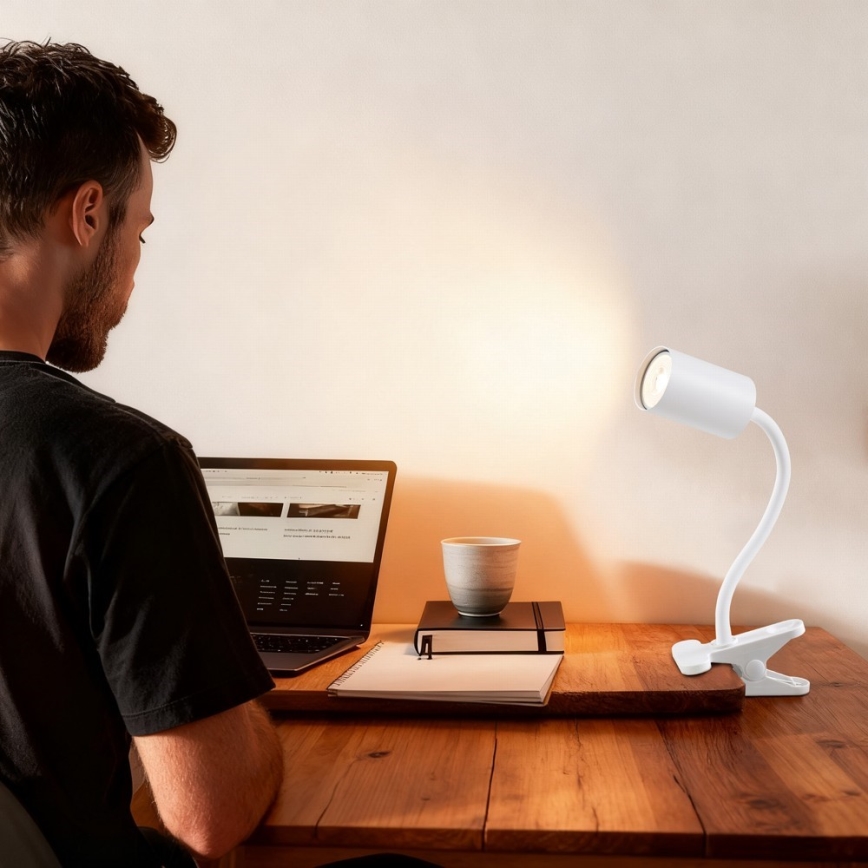 Ευέλικτο φωτιστικό με κλιπ PUNTO 1xGU10/9W/230V λευκό