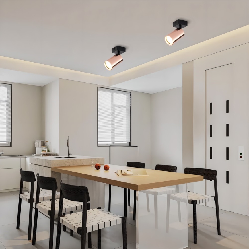 Φωτιστικό σποτ PUNTO 1xGU10/9W/230V ροζ χρυσό