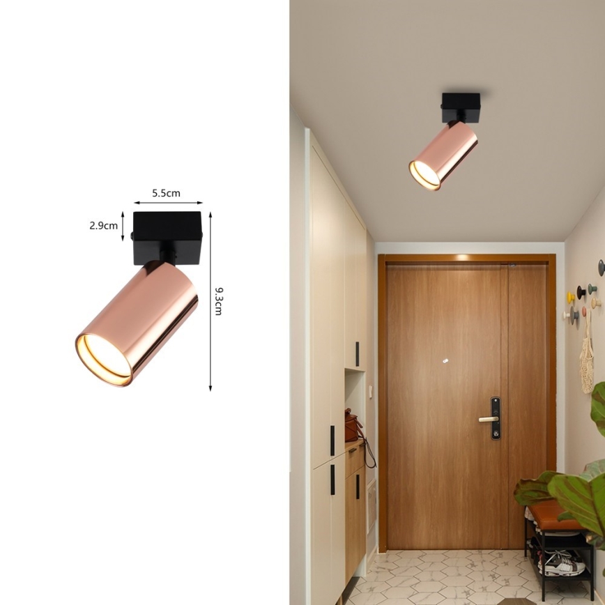 Φωτιστικό σποτ PUNTO 1xGU10/9W/230V ροζ χρυσό