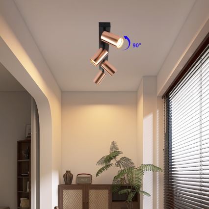 Φωτιστικό σποτ PUNTO 4xGU10/9W/230V ροζ χρυσό