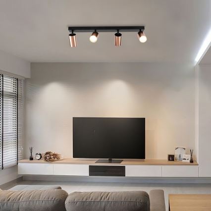 Φωτιστικό σποτ PUNTO 4xGU10/9W/230V ροζ χρυσό