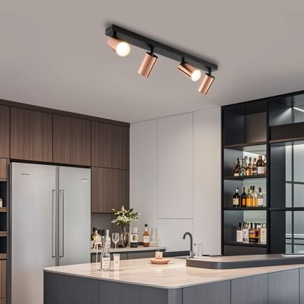 Φωτιστικό σποτ PUNTO 4xGU10/9W/230V ροζ χρυσό