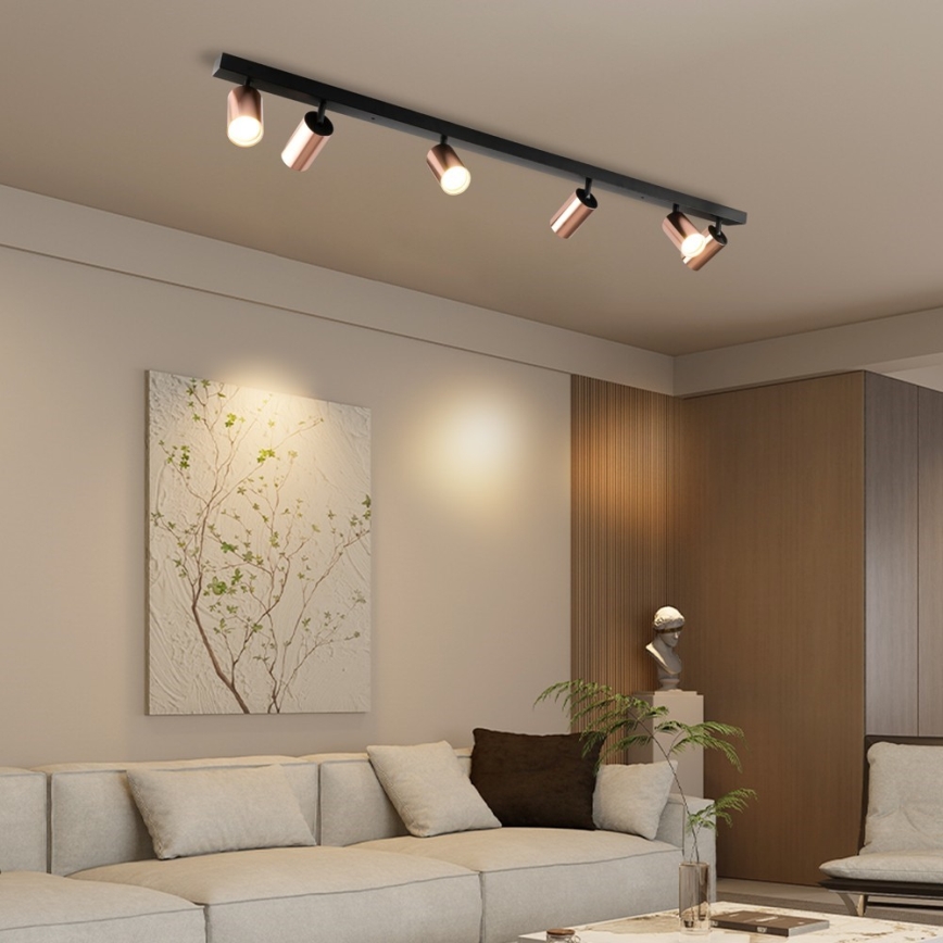 Σποτ φωτιστικό PUNTO 6xGU10/9W/230V ροζ χρυσό