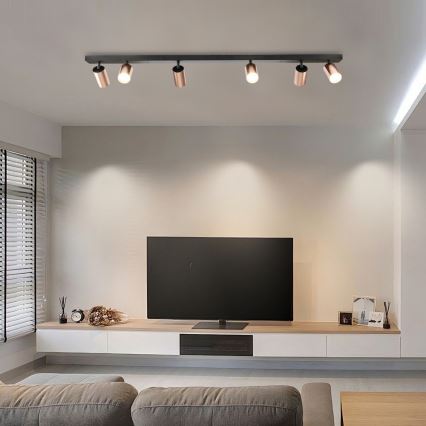 Σποτ φωτιστικό PUNTO 6xGU10/9W/230V ροζ χρυσό