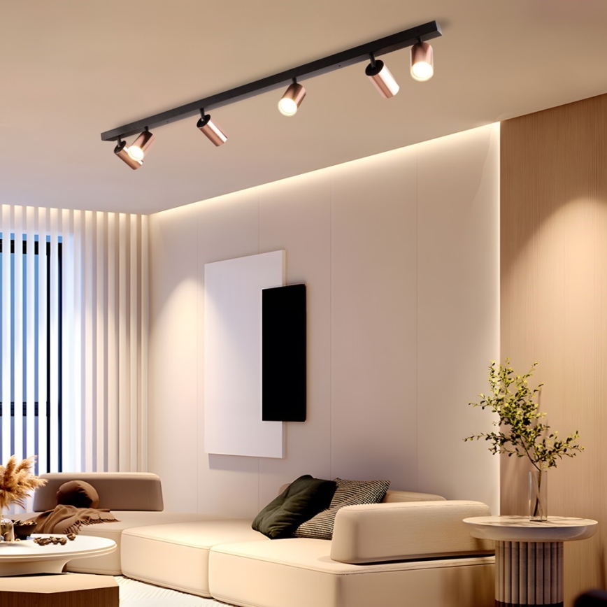 Σποτ φωτιστικό PUNTO 6xGU10/9W/230V ροζ χρυσό