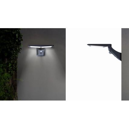 Ηλιακό φωτιστικό τοίχου LED με αισθητήρα LED/2,6W/5,5V IP65 1800 mAh μαύρο