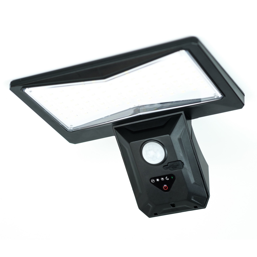 Ηλιακό φωτιστικό τοίχου LED με αισθητήρα LED/2,6W/5,5V IP65 1800 mAh μαύρο