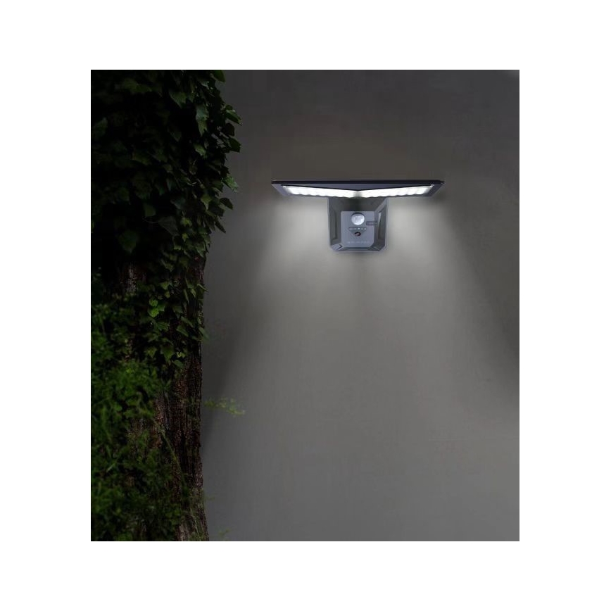 Ηλιακό φωτιστικό τοίχου LED με αισθητήρα LED/2,6W/5,5V IP65 1800 mAh μαύρο