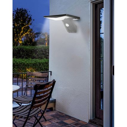 Ηλιακό φωτιστικό τοίχου LED με αισθητήρα LED/2,6W/5,5V IP65 1800 mAh μαύρο