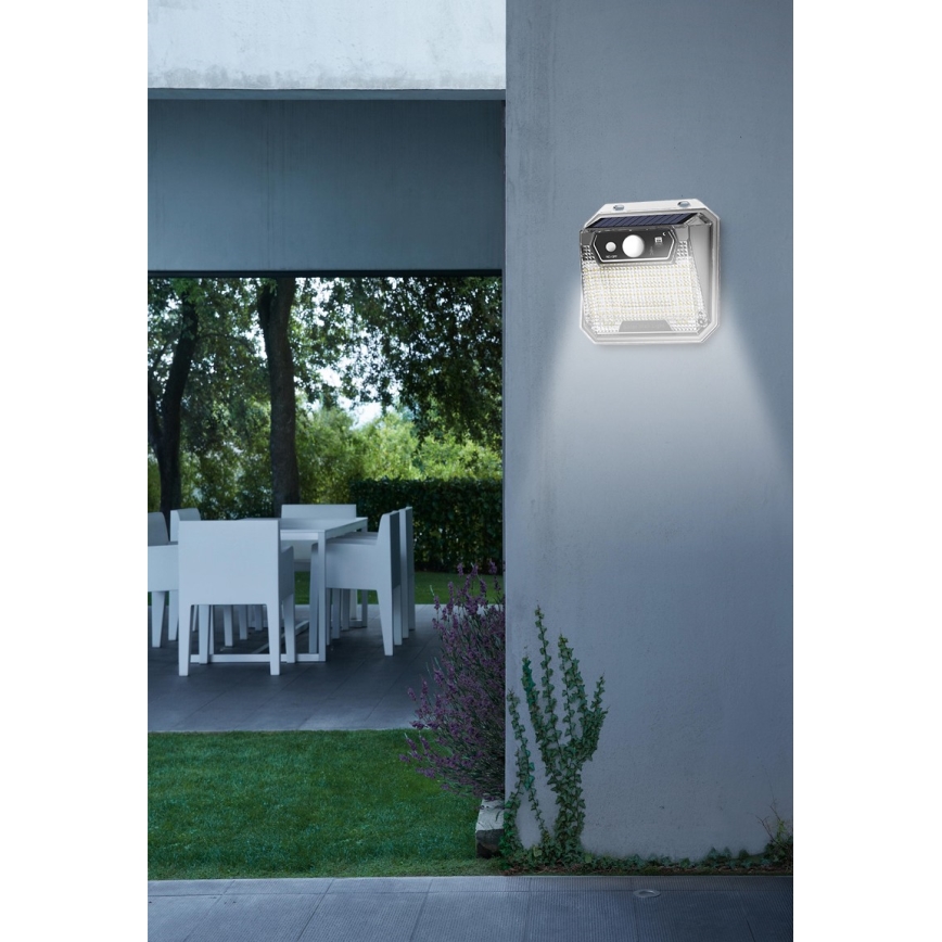 Ηλιακό φωτιστικό τοίχου LED με αισθητήρα LED/3W/5,5V IP65 1200 mAh