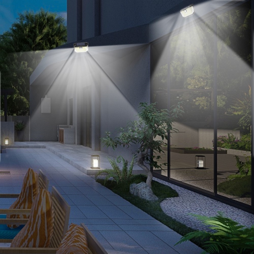 Ηλιακό φωτιστικό τοίχου LED με αισθητήρα LED/4W/5,5V IP65 1200 mAh