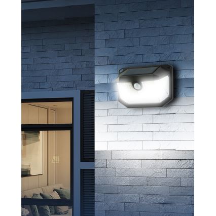 Ηλιακό φωτιστικό τοίχου LED με αισθητήρα LED/4W/5,5V IP65 1200 mAh