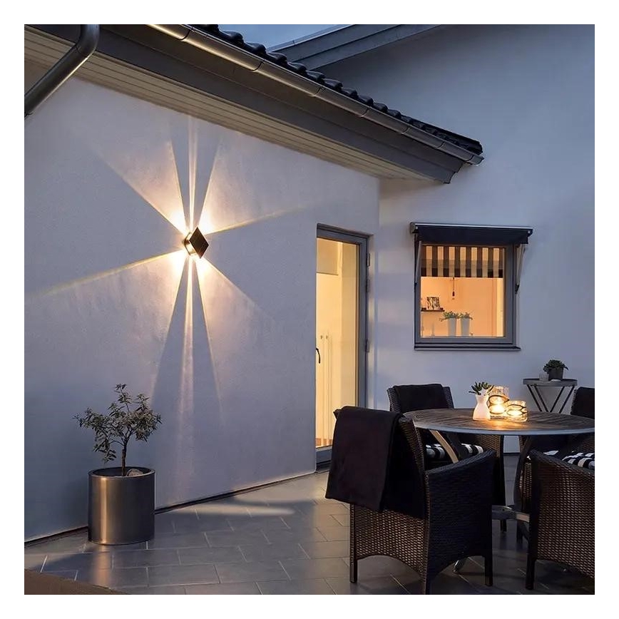 LED Ηλιακό Επιτοίχιο Φωτιστικό με Αισθητήρα LED/2W/5V IP54 1300 mAh