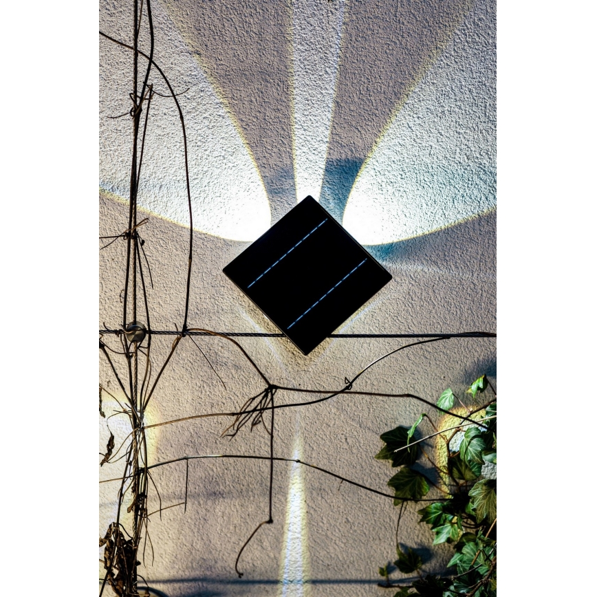 LED Ηλιακό Επιτοίχιο Φωτιστικό με Αισθητήρα LED/2W/5V IP54 1300 mAh