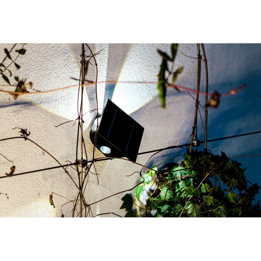LED Ηλιακό Επιτοίχιο Φωτιστικό με Αισθητήρα LED/2W/5V IP54 1300 mAh
