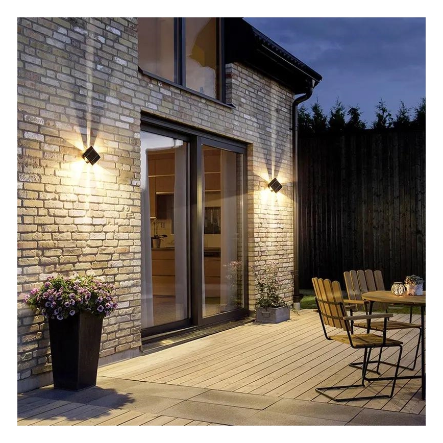 LED Ηλιακό Επιτοίχιο Φωτιστικό με Αισθητήρα LED/2W/5V IP54 1300 mAh