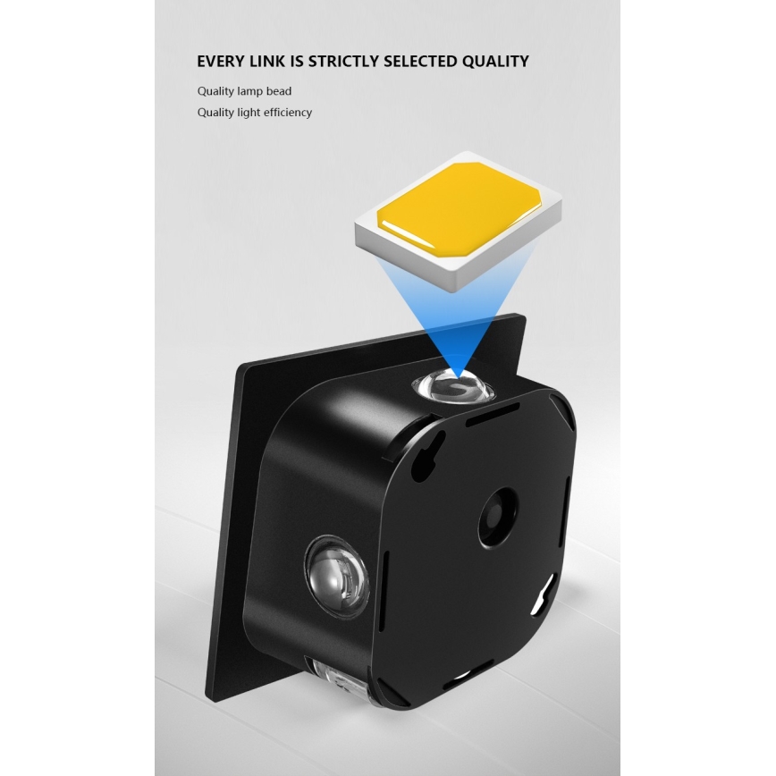 Ηλιακό φωτιστικό τοίχου LED με αισθητήρα LED/2W/5V IP54 1300 mAh