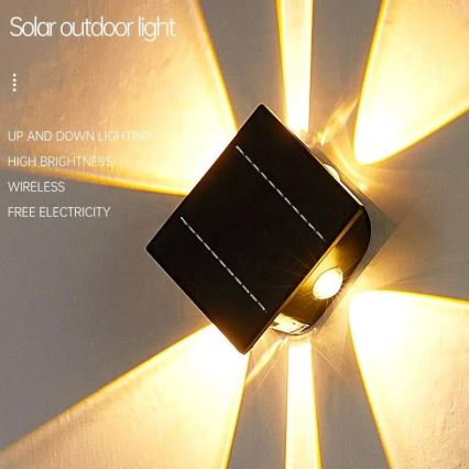 Ηλιακό φωτιστικό τοίχου LED με αισθητήρα LED/2W/5V IP54 1300 mAh