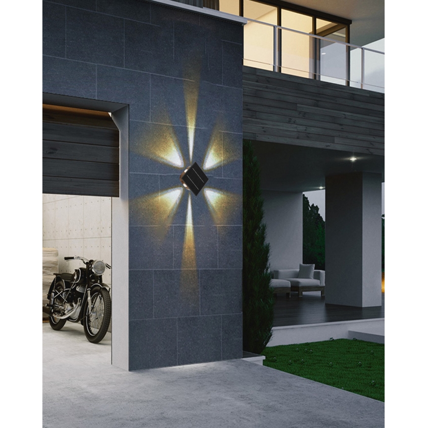 Ηλιακό φωτιστικό τοίχου LED με αισθητήρα LED/2W/5V IP54 1300 mAh
