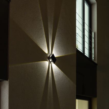 Ηλιακό φωτιστικό τοίχου LED με αισθητήρα LED/2W/5V IP54 1300 mAh