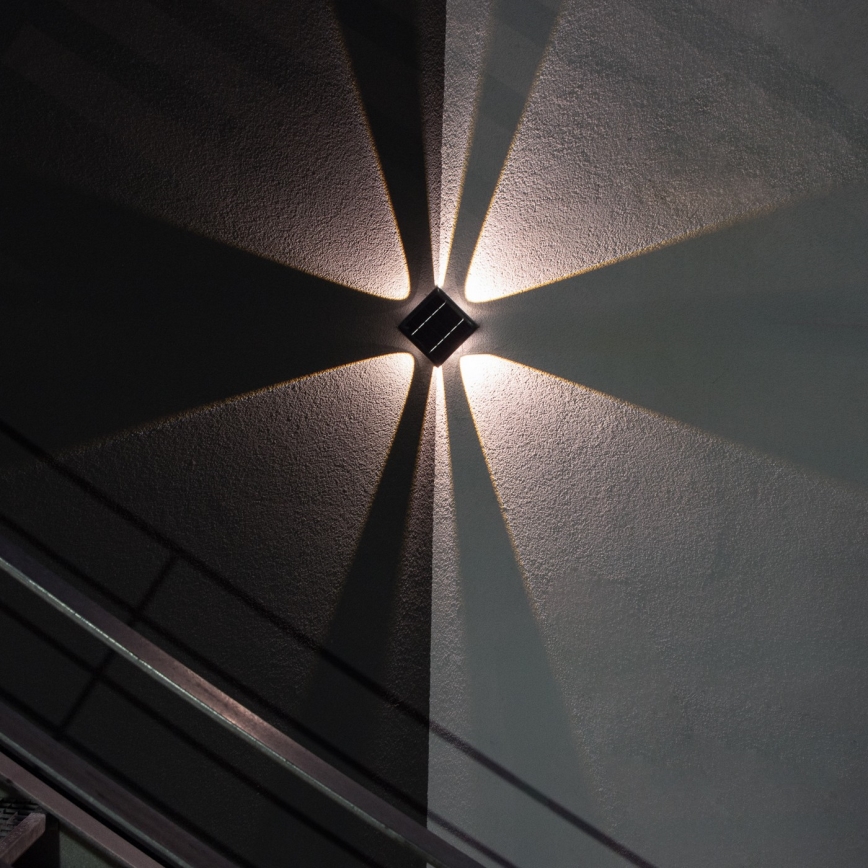 Ηλιακό φωτιστικό τοίχου LED με αισθητήρα LED/2W/5V IP54 1300 mAh
