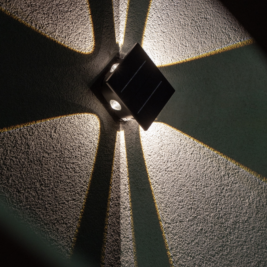Ηλιακό φωτιστικό τοίχου LED με αισθητήρα LED/2W/5V IP54 1300 mAh
