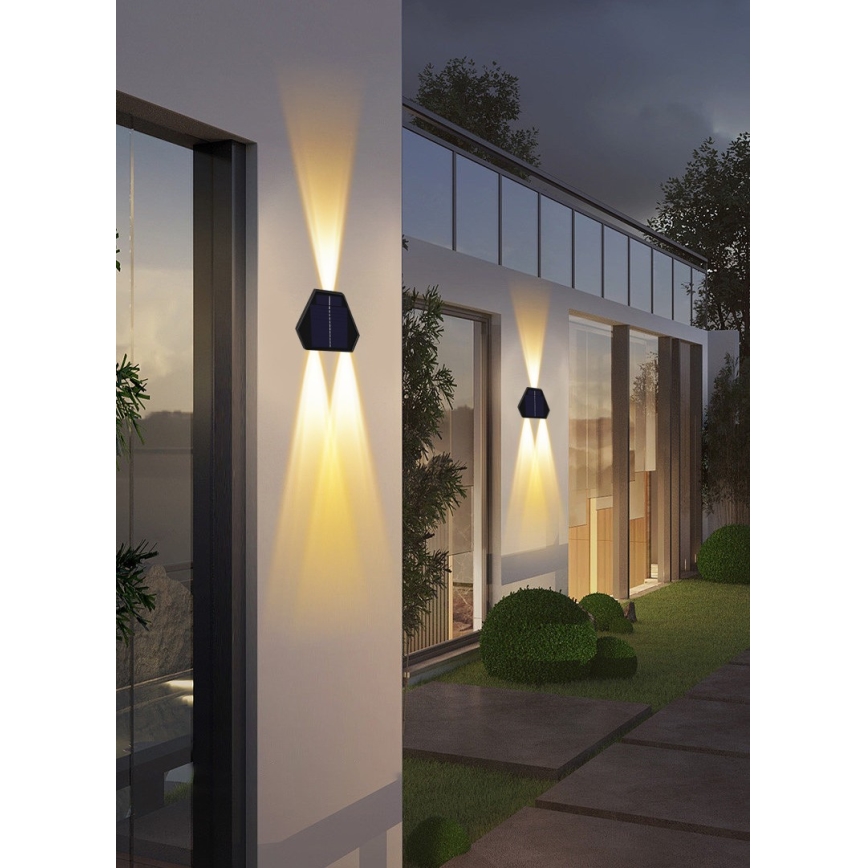 Ηλιακό φωτιστικό τοίχου LED με αισθητήρα LED/2W/5V IP54 1300 mAh