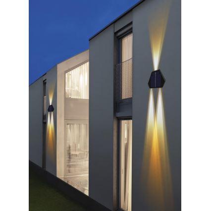 Ηλιακό φωτιστικό τοίχου LED με αισθητήρα LED/2W/5V IP54 1300 mAh