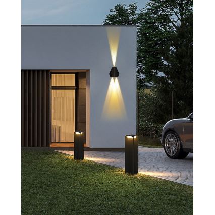 Ηλιακό φωτιστικό τοίχου LED με αισθητήρα LED/2W/5V IP54 1300 mAh
