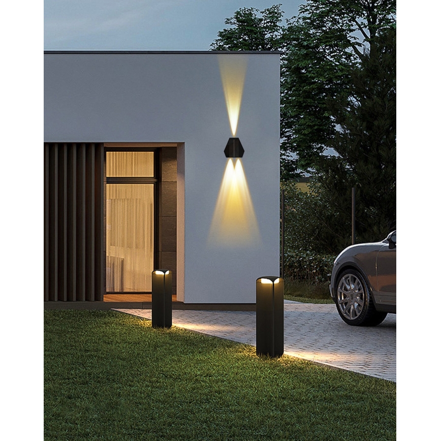 Ηλιακό φωτιστικό τοίχου LED με αισθητήρα LED/2W/5V IP54 1300 mAh