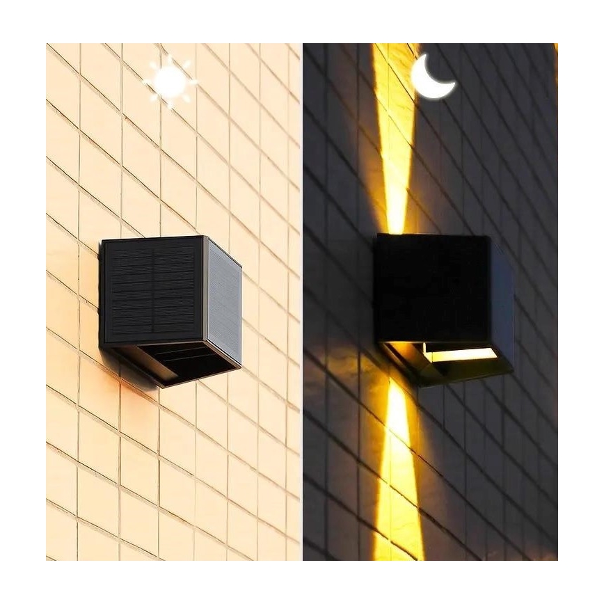 LED Ηλιακό Επιτοίχιο Φωτιστικό με Αισθητήρα LED/2W/5V IP54 1300 mAh
