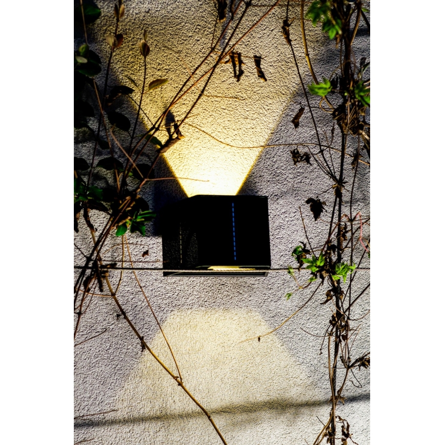 LED Ηλιακό Επιτοίχιο Φωτιστικό με Αισθητήρα LED/2W/5V IP54 1300 mAh