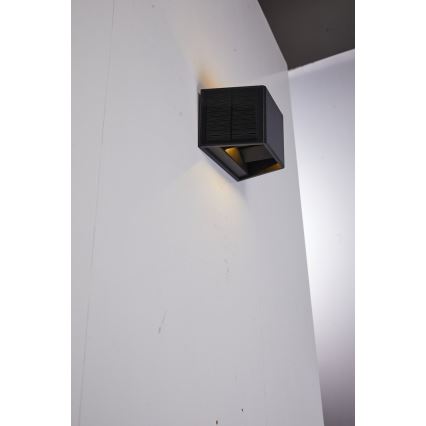 LED Ηλιακό Επιτοίχιο Φωτιστικό με Αισθητήρα LED/2W/5V IP54 1300 mAh