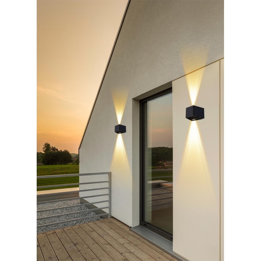 LED Ηλιακό Επιτοίχιο Φωτιστικό με Αισθητήρα LED/2W/5V IP54 1300 mAh