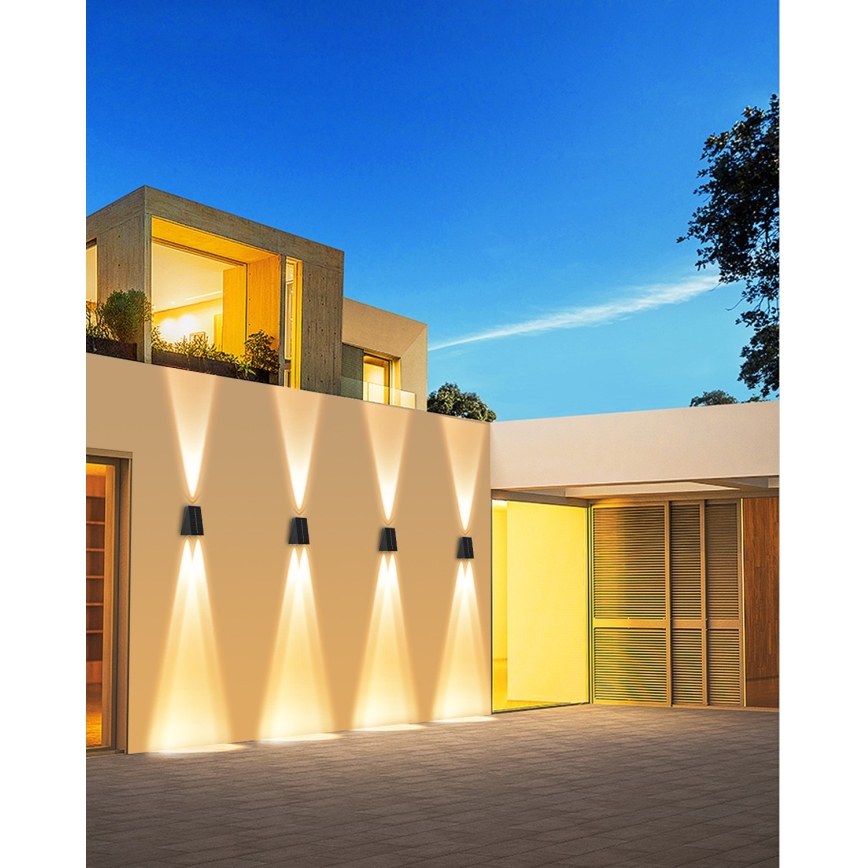 LED Ηλιακό Επιτοίχιο Φωτιστικό με Αισθητήρα LED/2W/5V IP54 1300 mAh