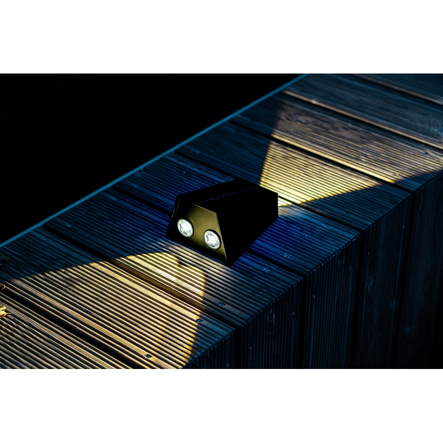 LED Ηλιακό Επιτοίχιο Φωτιστικό με Αισθητήρα LED/2W/5V IP54 1300 mAh