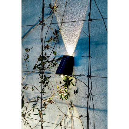 LED Ηλιακό Επιτοίχιο Φωτιστικό με Αισθητήρα LED/2W/5V IP54 1300 mAh