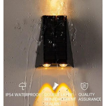 Ηλιακό φωτιστικό τοίχου LED με αισθητήρα LED/2W/5V IP54 1300 mAh