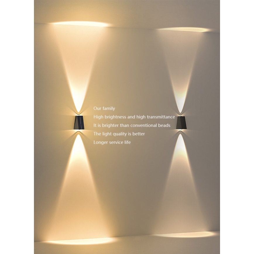 Ηλιακό φωτιστικό τοίχου LED με αισθητήρα LED/2W/5V IP54 1300 mAh