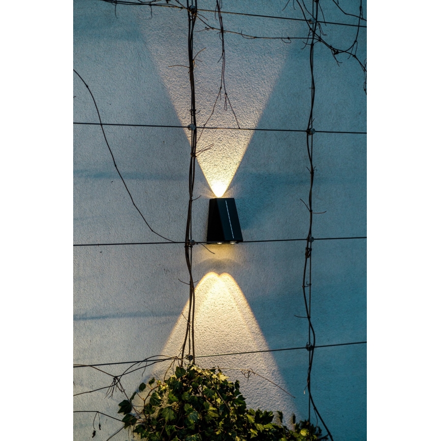 Ηλιακό φωτιστικό τοίχου LED με αισθητήρα LED/2W/5V IP54 1300 mAh