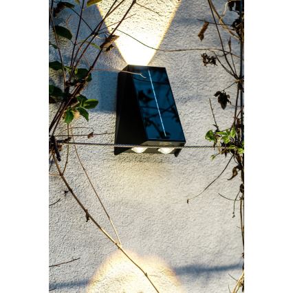 Ηλιακό φωτιστικό τοίχου LED με αισθητήρα LED/2W/5V IP54 1300 mAh