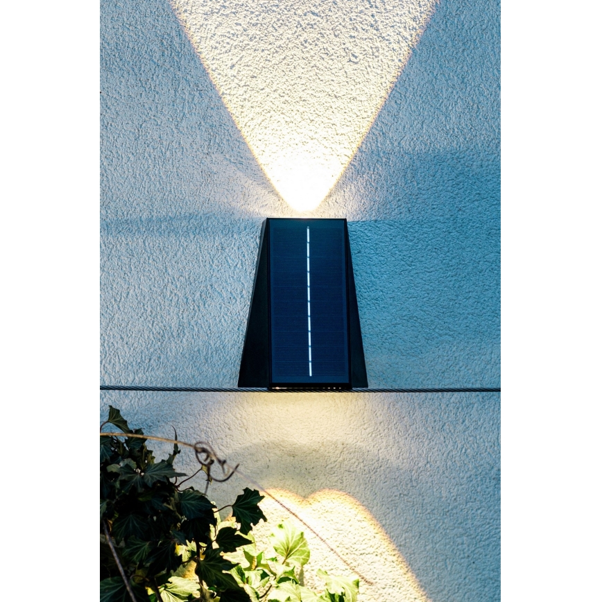 Ηλιακό φωτιστικό τοίχου LED με αισθητήρα LED/2W/5V IP54 1300 mAh