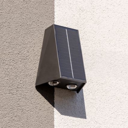 Ηλιακό φωτιστικό τοίχου LED με αισθητήρα LED/2W/5V IP54 1300 mAh